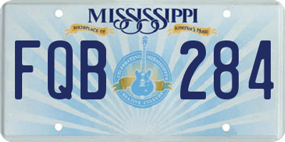 MS license plate FQB284