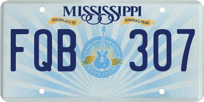 MS license plate FQB307