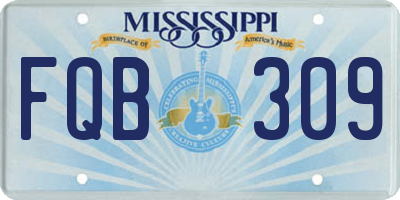 MS license plate FQB309