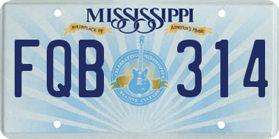 MS license plate FQB314