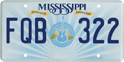 MS license plate FQB322