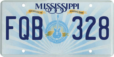 MS license plate FQB328