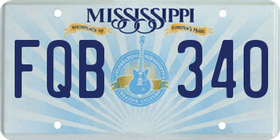 MS license plate FQB340