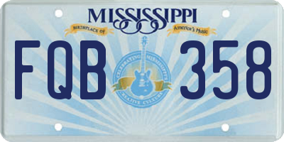 MS license plate FQB358