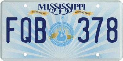 MS license plate FQB378