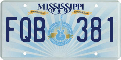 MS license plate FQB381
