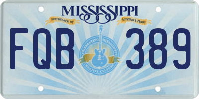 MS license plate FQB389