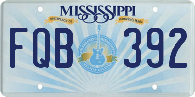 MS license plate FQB392