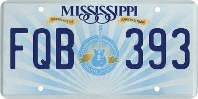 MS license plate FQB393