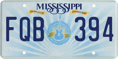 MS license plate FQB394