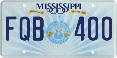 MS license plate FQB400