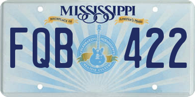 MS license plate FQB422