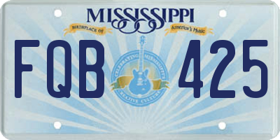 MS license plate FQB425