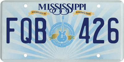 MS license plate FQB426