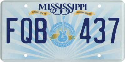 MS license plate FQB437
