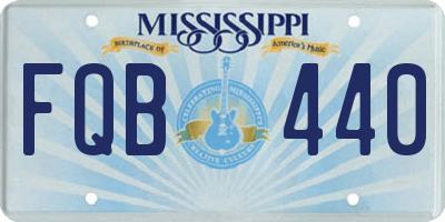 MS license plate FQB440