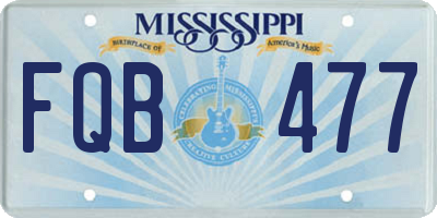 MS license plate FQB477