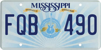 MS license plate FQB490
