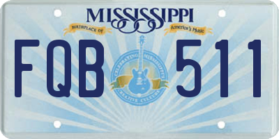MS license plate FQB511