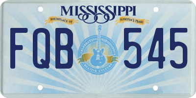 MS license plate FQB545