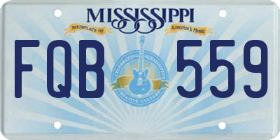 MS license plate FQB559