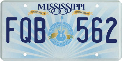 MS license plate FQB562