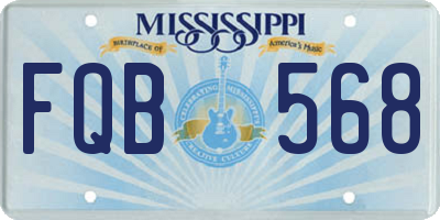 MS license plate FQB568