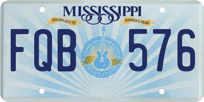 MS license plate FQB576