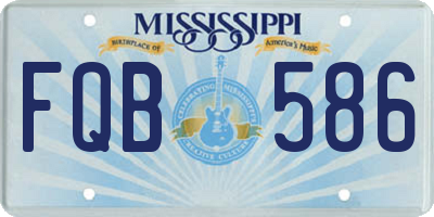 MS license plate FQB586