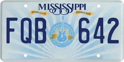 MS license plate FQB642