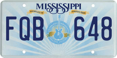 MS license plate FQB648