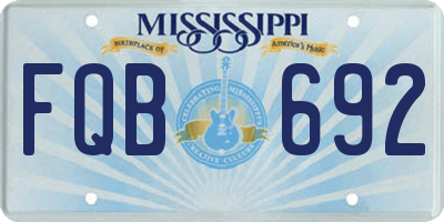 MS license plate FQB692