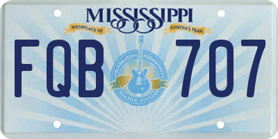 MS license plate FQB707