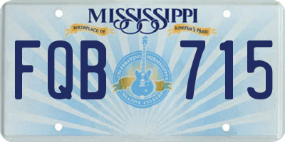 MS license plate FQB715