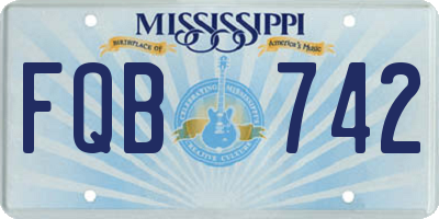 MS license plate FQB742