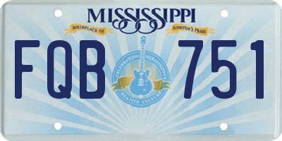MS license plate FQB751