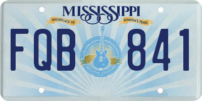 MS license plate FQB841