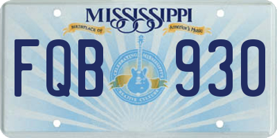 MS license plate FQB930