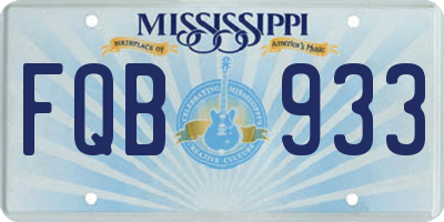 MS license plate FQB933