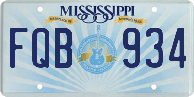 MS license plate FQB934