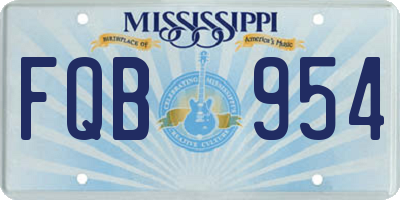 MS license plate FQB954