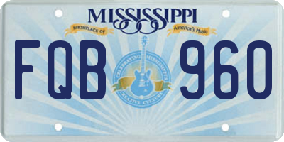 MS license plate FQB960