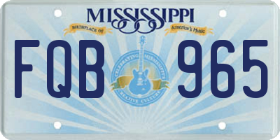 MS license plate FQB965