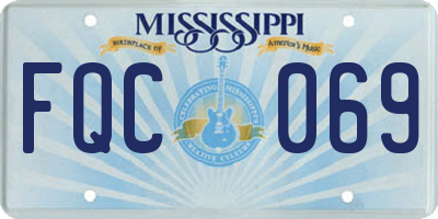 MS license plate FQC069