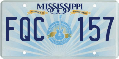 MS license plate FQC157