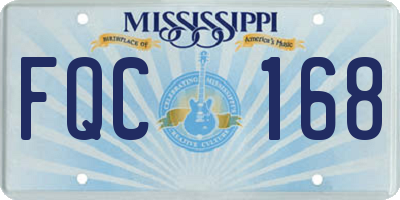 MS license plate FQC168