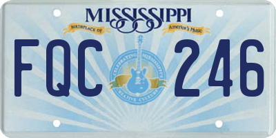 MS license plate FQC246