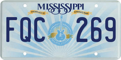 MS license plate FQC269