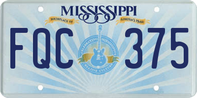 MS license plate FQC375