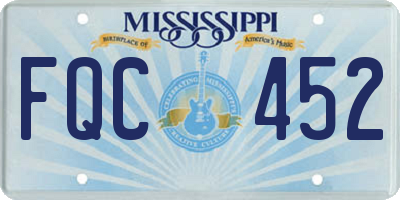 MS license plate FQC452